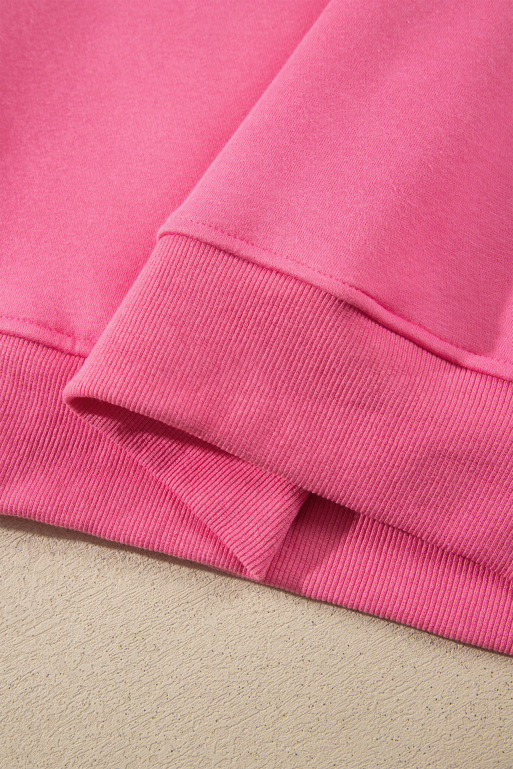 Sachet Pink Slogan Print Round Neck Long Sleeve Sweatshirt