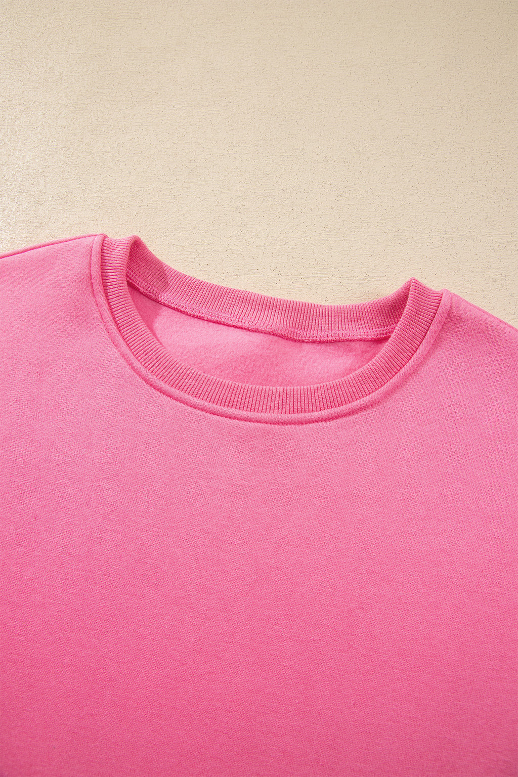 Sachet Pink Slogan Print Round Neck Long Sleeve Sweatshirt
